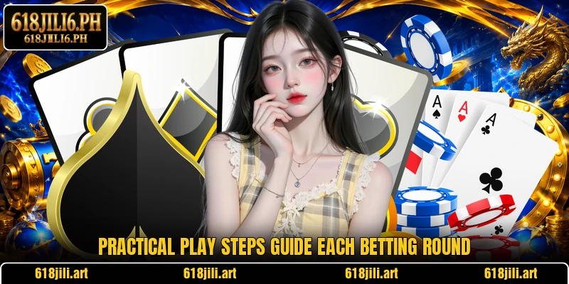 Practical play steps guide each betting round