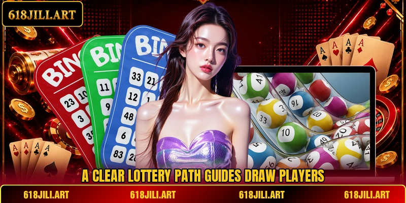 A clear lottery path guides draw players