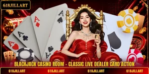 Blackjack Casino Room – Classic Live Dealer Card Action